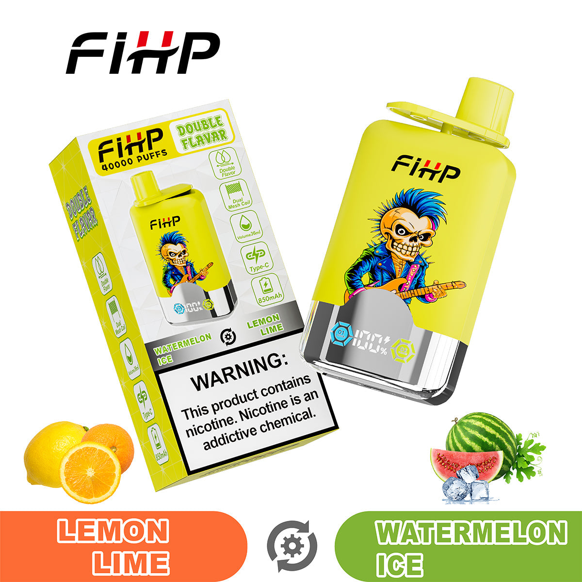 Elektronická cigareta FIHP 40000 Puffs s dvojitou příchutí