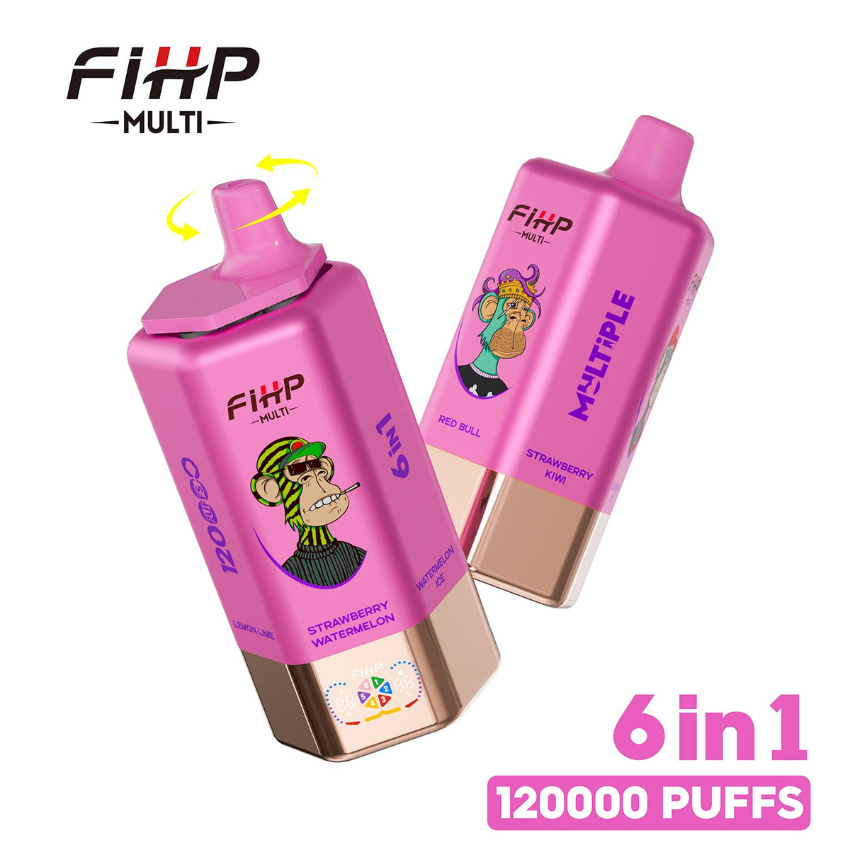 FiHP 120000 Puff 120K Vape – 6v1 multipříchuťové vaporizéry