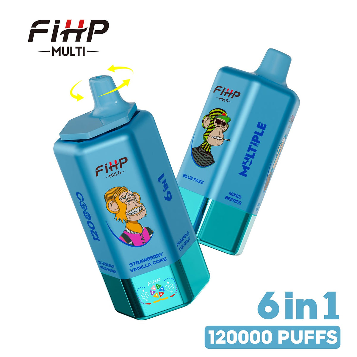 FiHP 120000 Puff 120K Vape – 6v1 multipříchuťové vaporizéry
