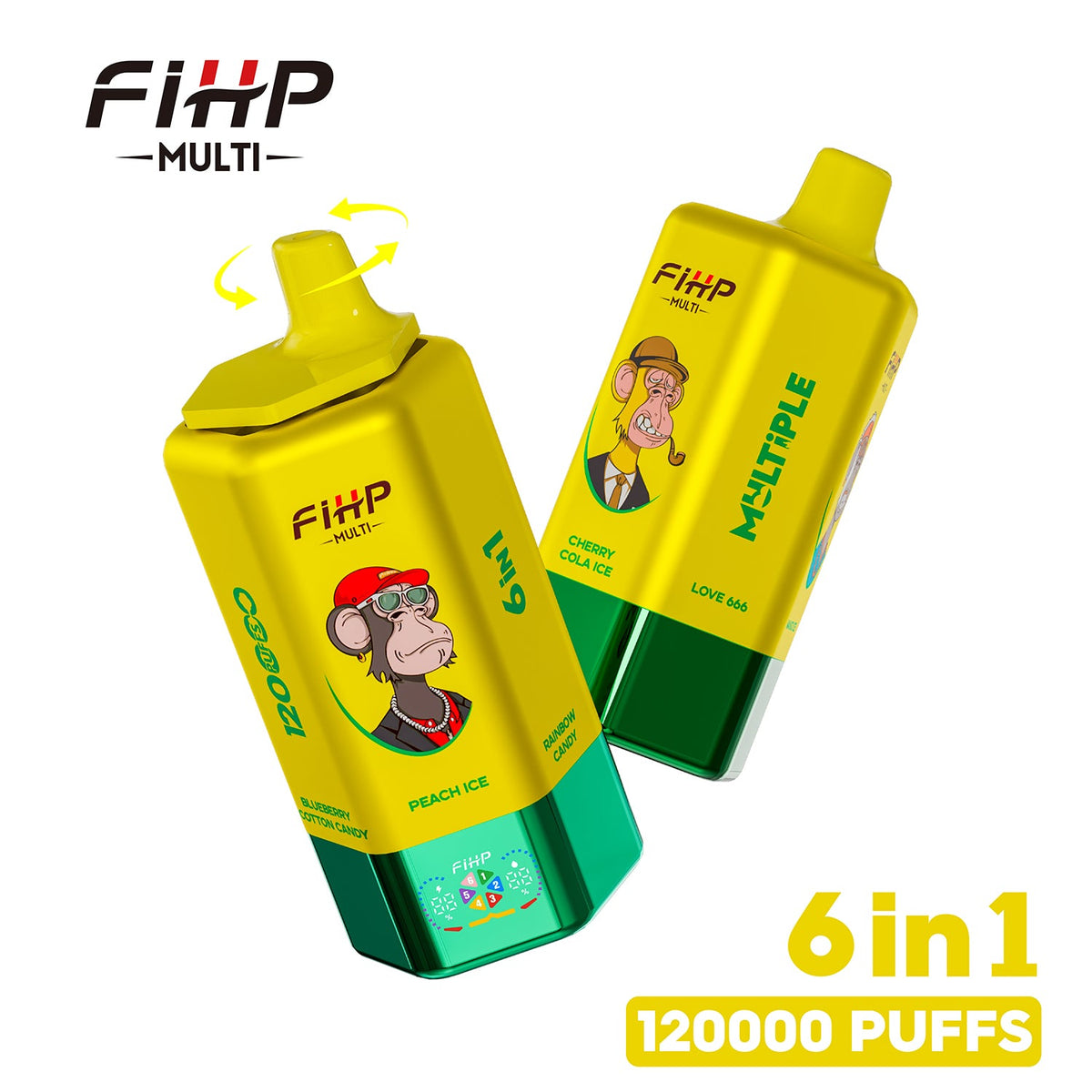 FiHP 120000 Puff 120K Vape – 6v1 multipříchuťové vaporizéry